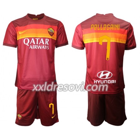 AS Roma Lorenzo Pellegrini 7 Domaći Dječji Komplet Dresovi za Nogomet 2020-2021 (+ kratke hlače)